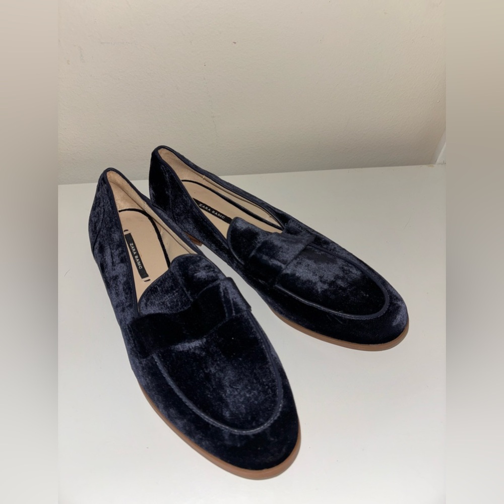 Black Velvet Loafers